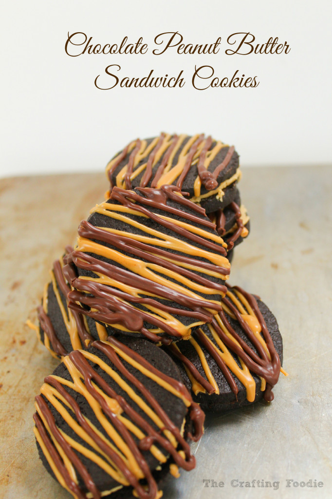 Chocolate Peanut Butter Sandwich Cookies|The Crafting Foodie