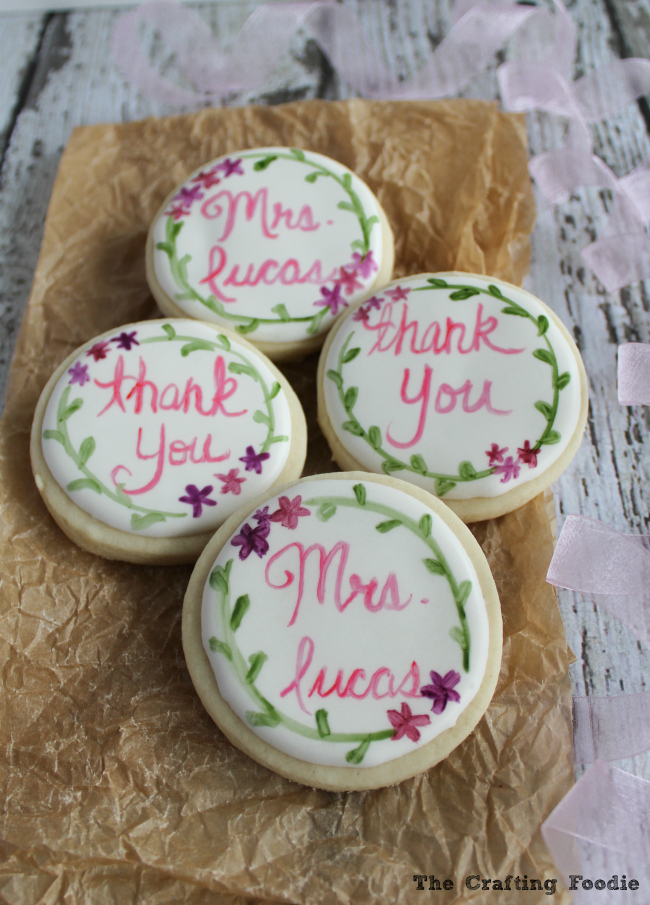 Hand Painted Thank You Cookies|The Crafting Foodie