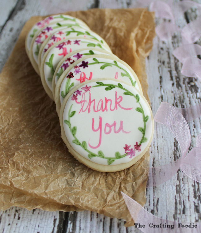 Hand Painted Thank You Cookies|The Crafting Foodie