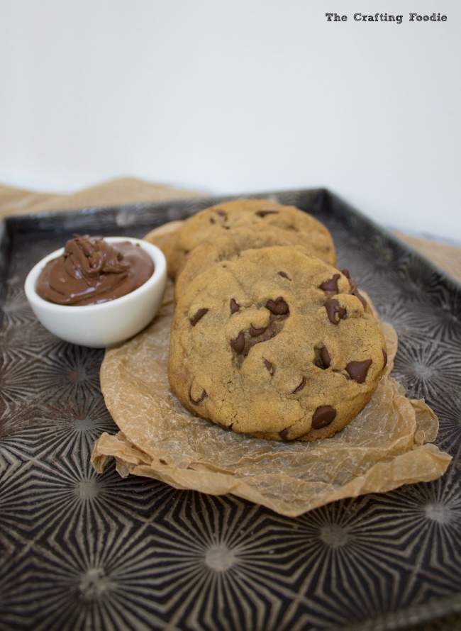 Nutella Stuffed Brown Butter Chocolate Chip Cookies  |The Crafting Foodie