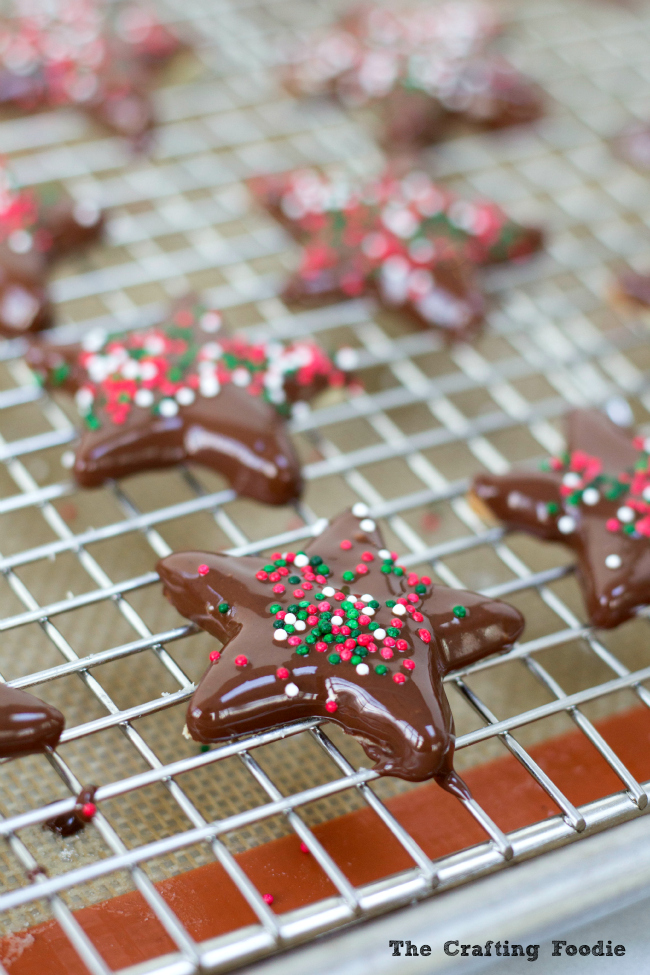 Holiday Dark Chocolate Peppermint Star Cookiesthe Crafting Foodie
