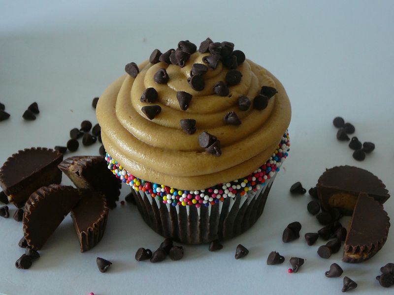 Chocolate Peanut Butter Cupcakes Stuffed with Peanut Butter Cups - The Crafting Foodie