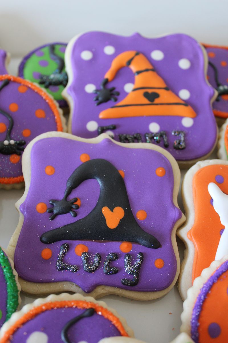 Halloween Ghost, Witch, and Spider Cookies | The Crafting Foodie