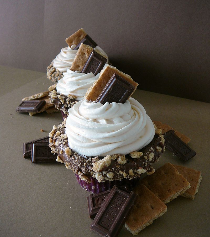 S'more Chocolate Cupcakes|The Crafting Foodie