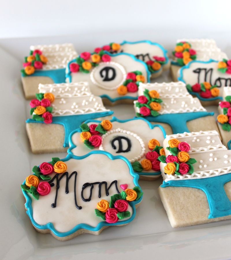Mother's Day Cookies with Roses
