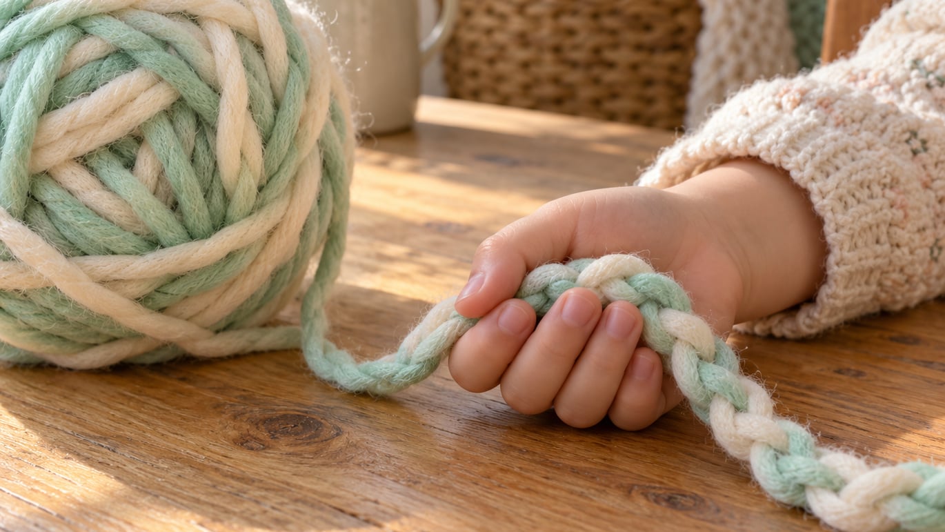 finger knitting for kids