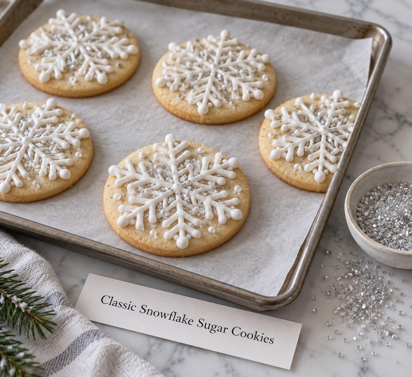 Classic Snowflake Sugar Cookies