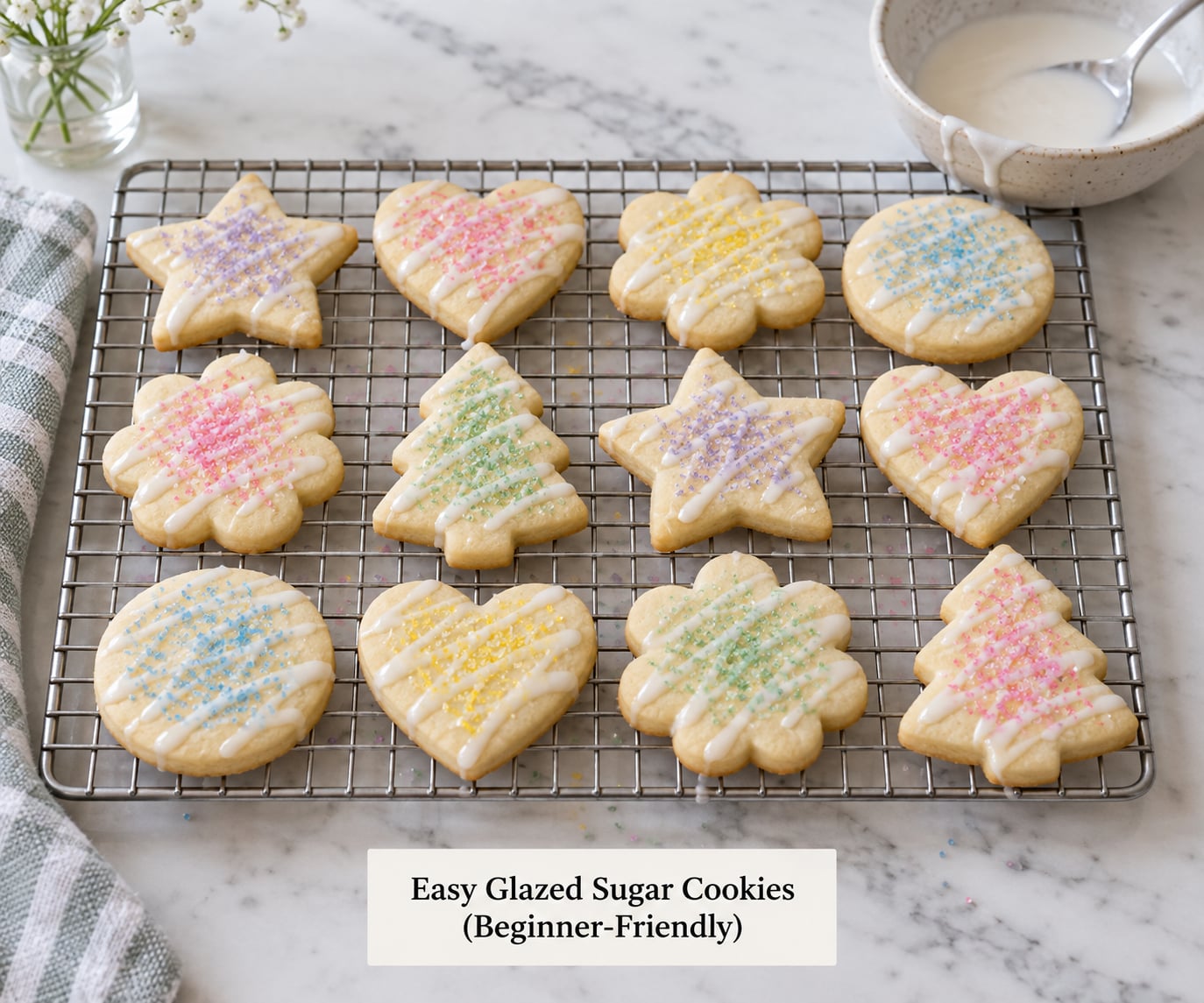 Easy Glazed Sugar Cookies (Beginner-Friendly)