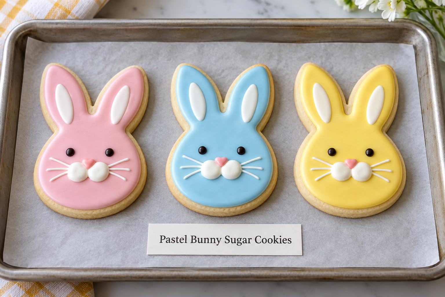 Pastel Bunny Sugar Cookies