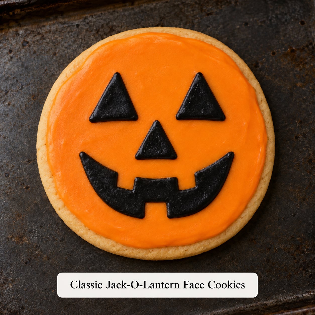 Classic Jack-O-Lantern Face Cookies