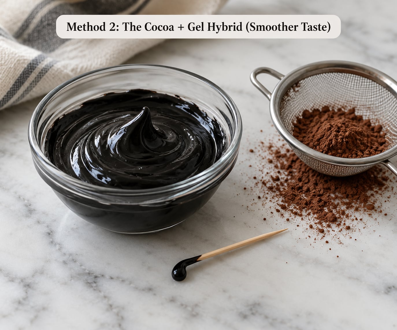 Method 2: The Cocoa + Gel Hybrid (Smoother Taste)