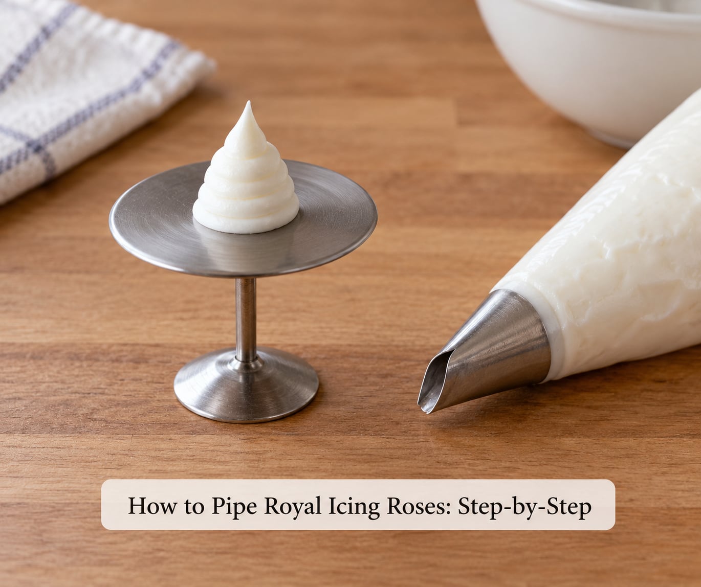 How to Pipe Royal Icing Roses: Step-by-Step