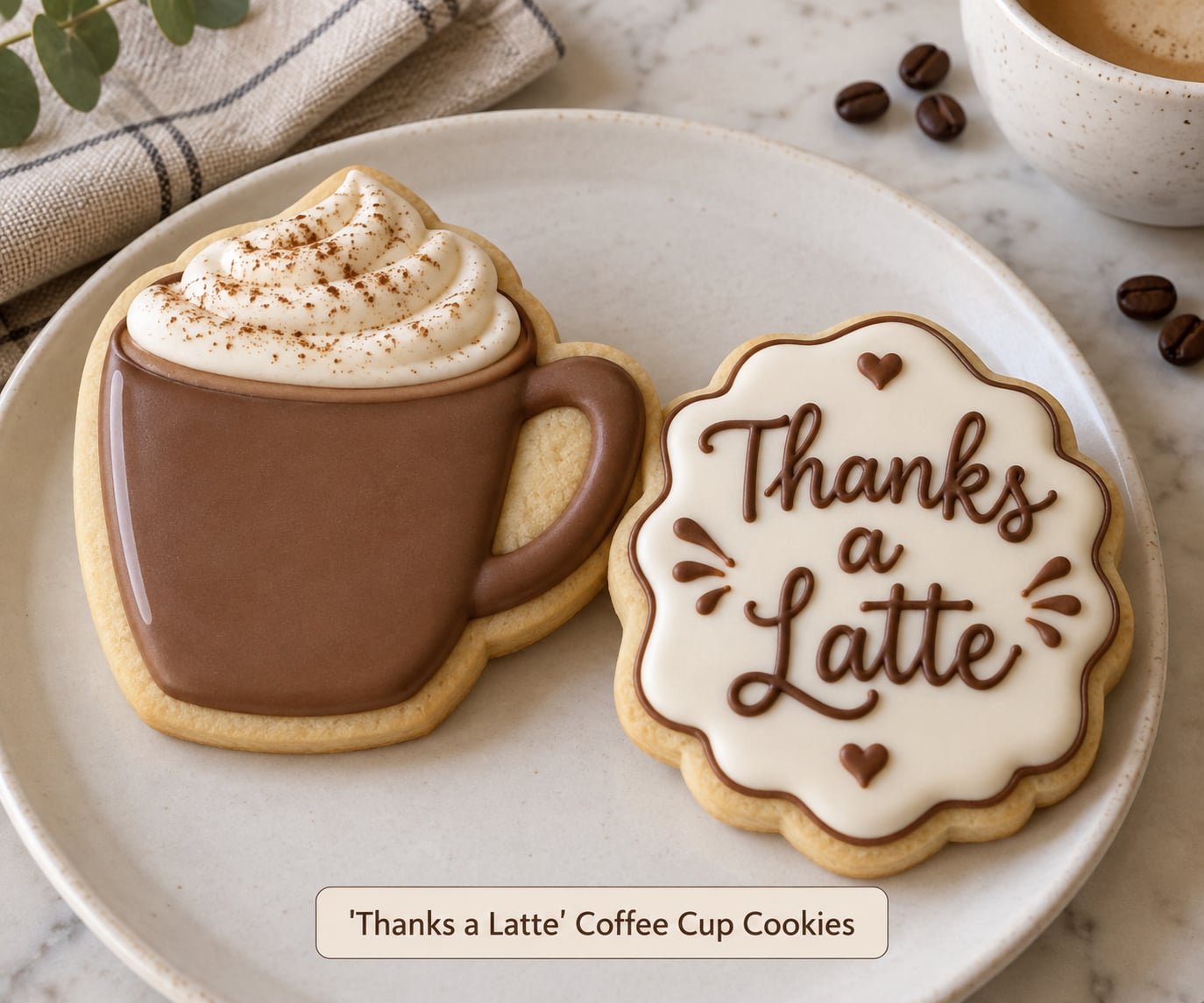 'Thanks a Latte' Coffee Cup Cookies