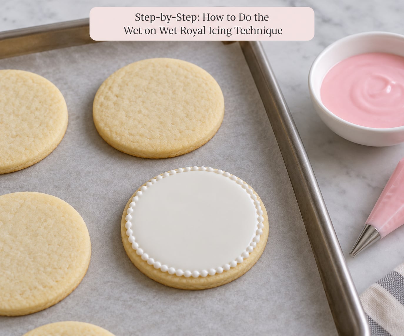 Step-by-Step: How to Do the Wet on Wet Royal Icing Technique