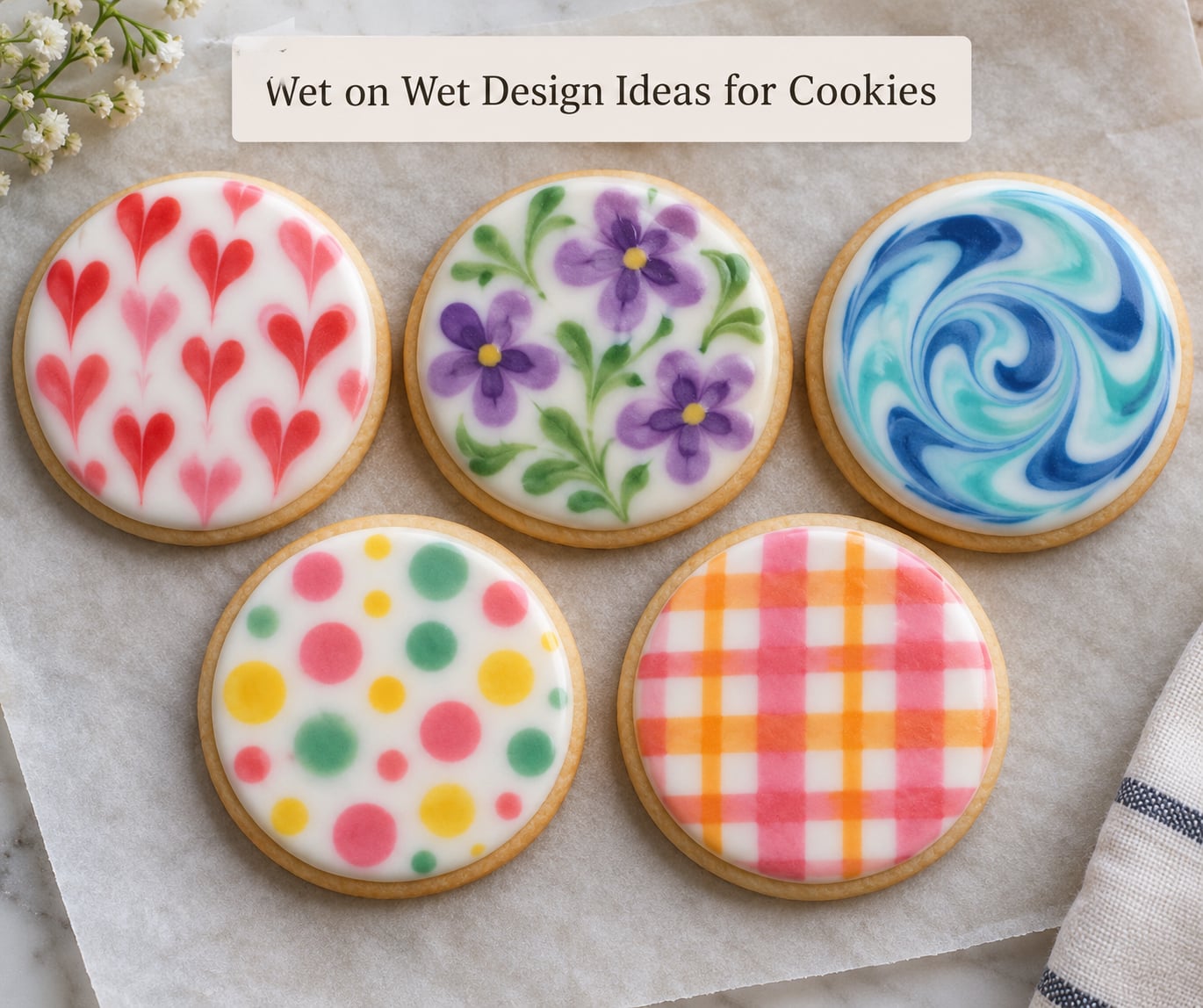 Wet on Wet Design Ideas for Cookies